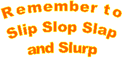 Remember to  Slip Slop Slap  and Slurp